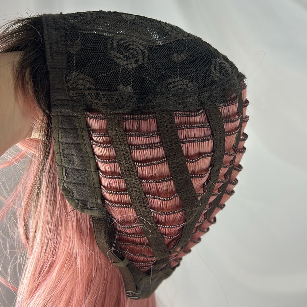 001 Pink Wavy Ombré LONG 24” - Picture 3 of 3